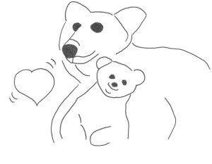 Disegno orsa e orsetto