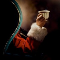 Babbo Natale beve un té
