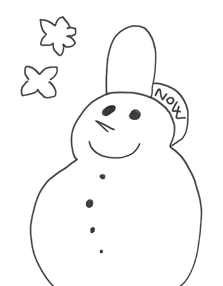Pupazzo di neve incantato disegno