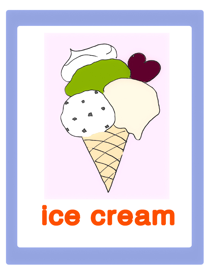 Carta gioco gelato ice cream