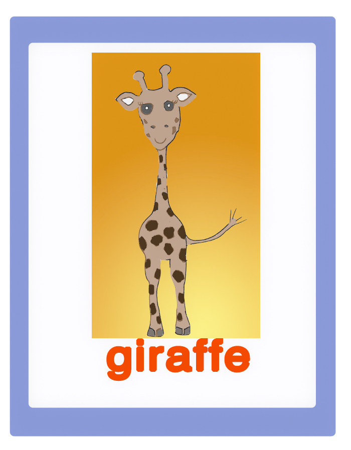Carta gioco giraffa - giraffe